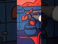 Coloring using only 2 markers for a surreal dreamlike aesthetic