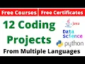 Udemy Free Certificate Courses 12 Coding Projects from Scratch Java Python JS HTML Online Classes