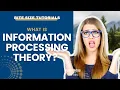 What is Information Processing Theory TAE40116 TAE40122