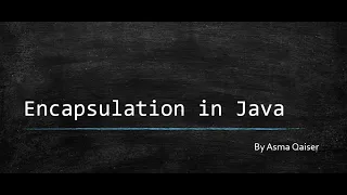 Java Encapsulation Packages Access Modifiers OOP Pillars Getter Setter
