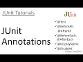 JUnit Tutorial - 2 Annotations in JUnit