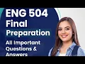 ENG 504 Lecture 35 36 with all important questions and answers with Urdu translation