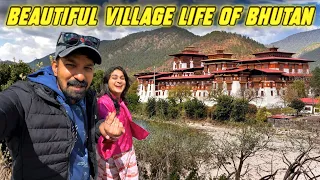 Beautiful village life of Bhutan 😍Local Food | Most Dangerous Airport of paro✈️😱