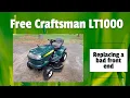 Free Craftsman LT1000 has a bad front end Let s swap it and get it mowing again