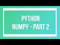 Numpy - Part 2