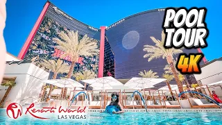 RESORTS WORLD Las Vegas FULL POOL TOUR in 4K Gotta See This