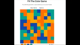 Fill The Color Game using JavaScript