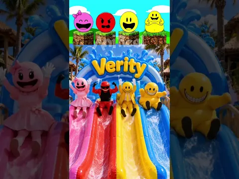POV: Lovity, Cruelity, Verity & Obesity Ride on a Water Pool Challenge in Real Life!
