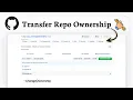 How to transfer ownership in Github Simple Process