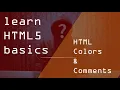 learn html colors and comments