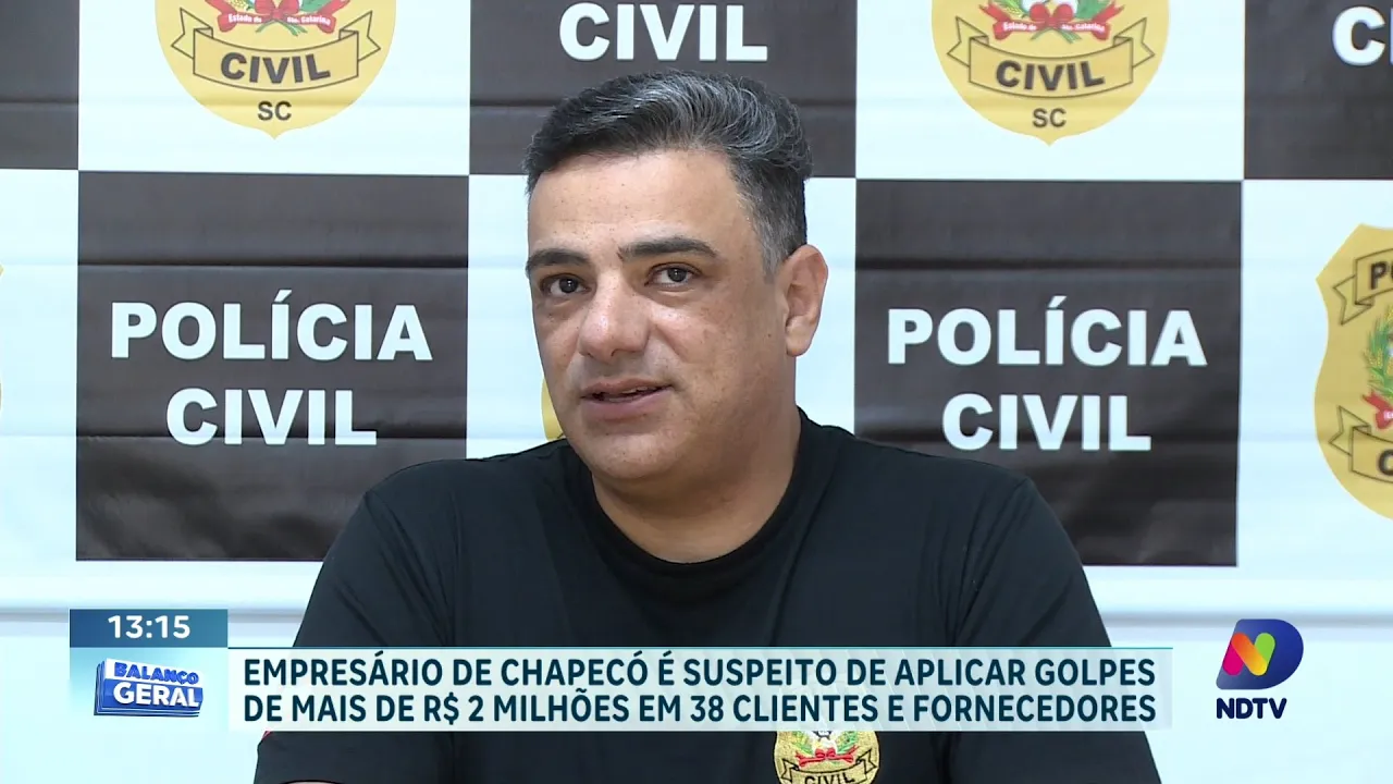 Empresário de Chapecó é suspeito aplicar golpes em 38 clientes e fornecedores