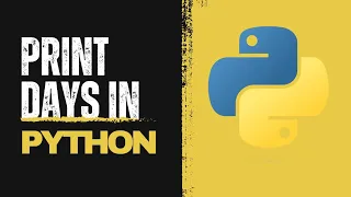 Print day name in python switch case in python python programming learnwithcode102