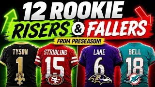 12 Biggest Dynasty Rookie RISERS FALLERS From Preseason