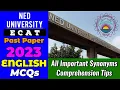NED Past Papers 2020 - 2023 Important Synonyms Comprehension