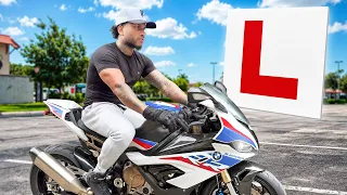 Teaching Myself To Ride My S1000RR with NO Experience (first bike)