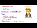 Distribute Coins in Binary Tree LeetCode 979 DFS Preorder Traversal