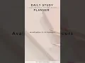 Study Schedule Printable Planner