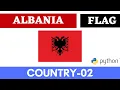 Albania flag drawing using python