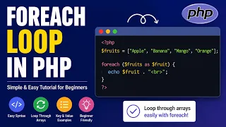 PHP Foreach Loop Explained Simple Easy Tutorial for Beginners