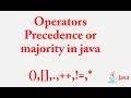 Operators Precedence in java