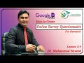 Google Forms Online questionnaire form for data research Lecture 119 Dr Muhammad Naveed