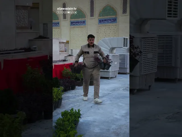 جولة السيد الأمين العام للعتبة الكاظمية المقدسة الدكتور حيدر الشمري لمتابعه عمل شعبة الزراعةوالبستنة