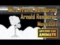 Wire frame Rendering in Arnold Renderer Maya 2017 Tutorial