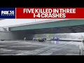 5 dead in 3 crashes on I-4 across Central Florida over 48 hours