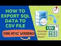 How to Export to SQL Data to File Using MySQL Workbench In 4 Minutes