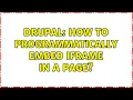 Drupal How to programmatically embed iframe in a page
