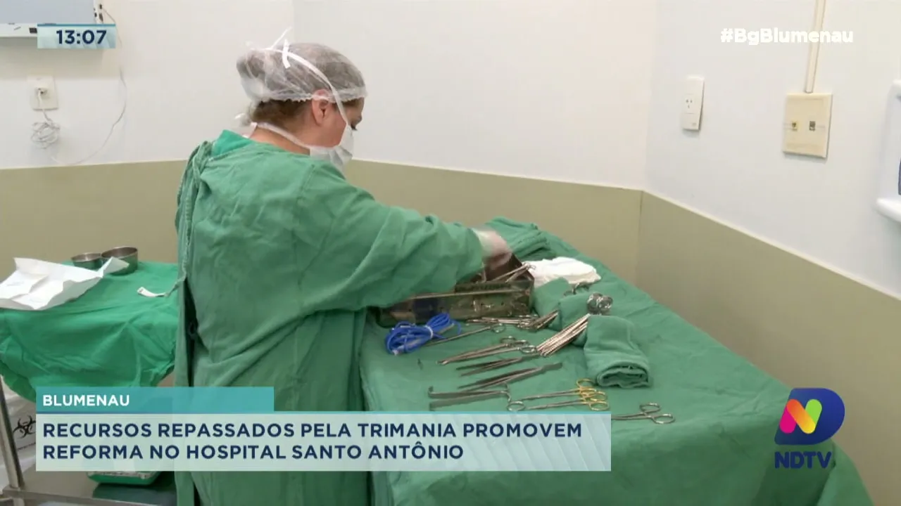 Recursos repassados pela Trimania promovem reforma no Hospital Santo Antônio em Blumenau
