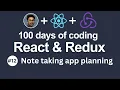 Day - React Note Taking App Planning