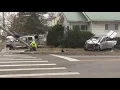 Crash in west Toledo knocks over traffic signal 3 people hospitalized
