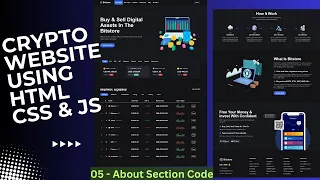 Create a Responsive Crypto Website using HTML CSS JavaScript with Source Code About Section Code