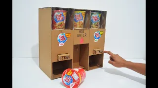 BAGAIMANA CARA MEMBUAT MESIN PENJUAL OTOMATIS POP MIE -Ada Air Panasnya Juga( Vending Machine )