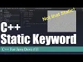 Static Keyword in C C For Java Devs Ep 11