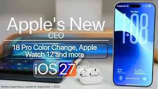 Apple's New CEO! , iPhone 18 Pro Color Change and iOS 27 RC