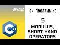 C Modulus Short-Hand Operators CPP Tutorial