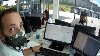 Viação Raposo Tavares - Visão Interna da Garagem de Ônibus Coletivo em Cotia.