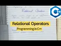 Relational Operators Programming in C