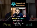 React Components Props in React Full Stack Developer Course MERN Stack Live Training