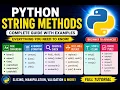 Python String Methods Tutorial for Beginners Complete String Manipulation Guide