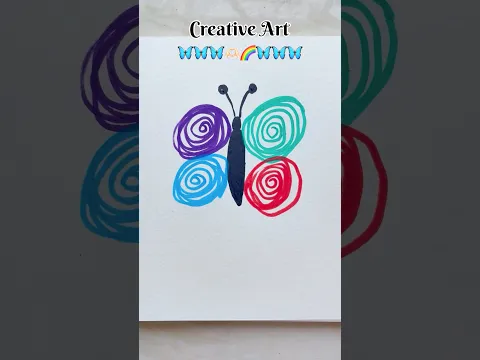 Creative Butterfly 🦋 Art for kids #Creative #Acrylic #ArtIdeas #ForKids #Shorts