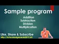 Sample of Python Program Addition subtraction multiplication and division of two no