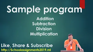 Sample of Python Program Addition subtraction multiplication and division of two no