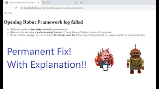 How to solve,  Opening Robot Framework log failed  Issue in Jenkins