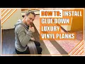 DIY how to install glue down vinyl plank flooring