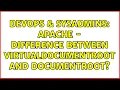 DevOps SysAdmins Apache - Difference between VirtualDocumentRoot and DocumentRoot