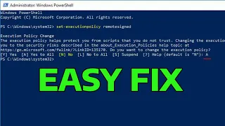 How To Fix Running Scripts is Disabled on This System in Powershell