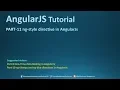 part - 11 ng-style directive in AngularJs